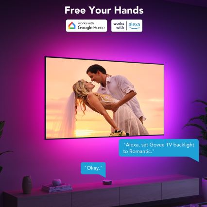 Govee - TV 55-65 Slimme LED-achtergrondverlichting RGBIC Wi-Fi