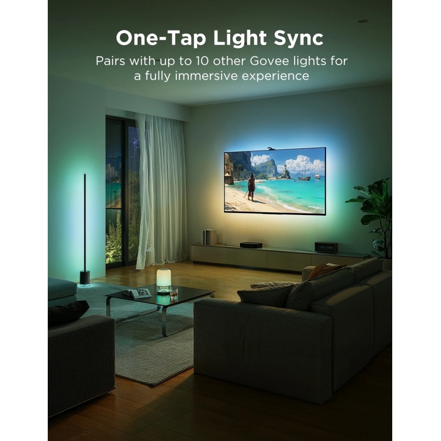 Govee - TV Backlight 3 Pro voor 75-85 slimme RGBIC LED-achtergrondverlichting met Wi-Fi