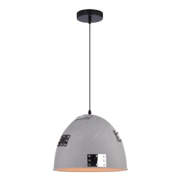 Grijze Hanglamp aan koord PATCH 1x E27 / 60W / 230V