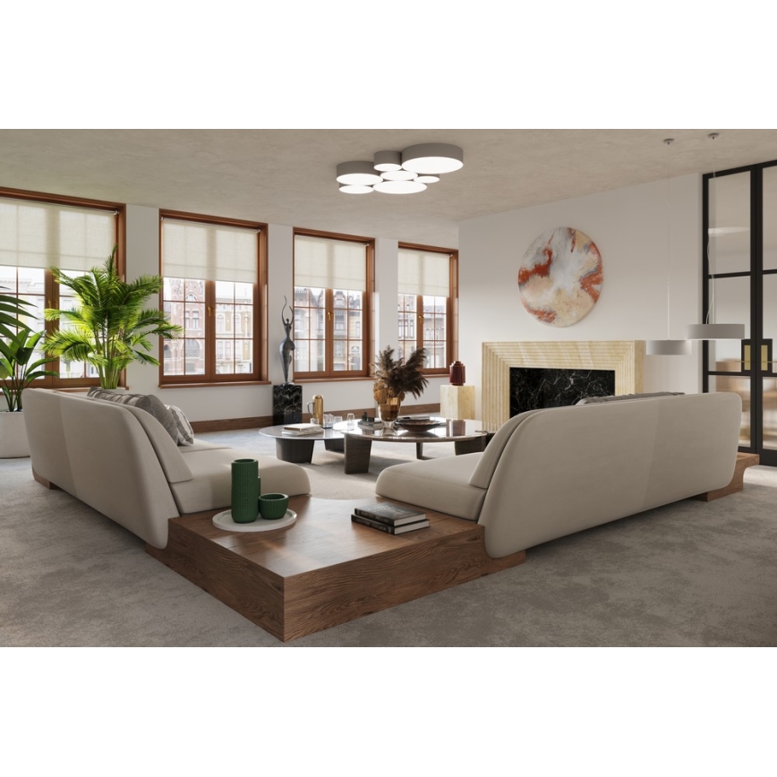 Grijze wandlamp ARENA 1xE27 / 60W / 230V