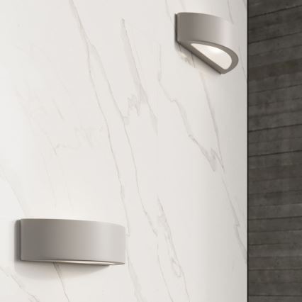 Grijze Wandlamp ATENA 1x E27 / 60W / 230V