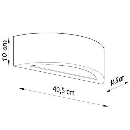 Grijze Wandlamp ATENA 1x E27 / 60W / 230V