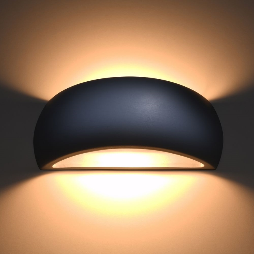 Grijze wandlamp PONTIUS 1xG9 / 40W / 230V