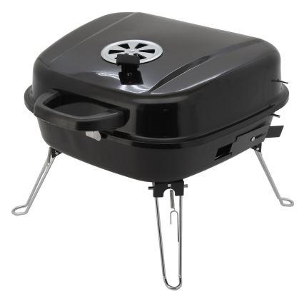 Grill portable à charbon noir