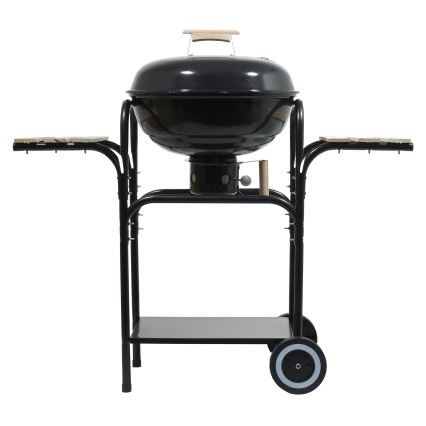 Grill portable au charbon de bois noir/bois