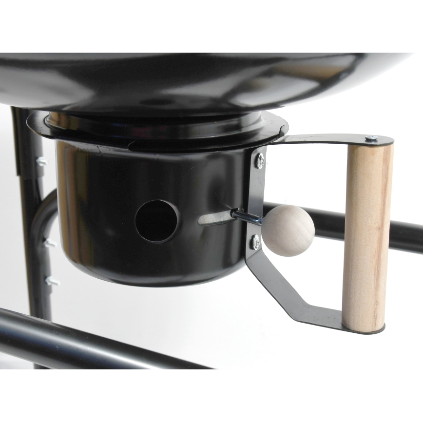 Grill portable au charbon de bois noir/bois
