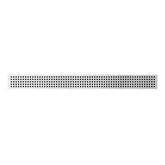 Grille de caniveau 59,5x2,3 cm inox/argenté
