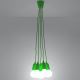 Groene lampen aan koord DIEGO 5xE27 / 60W / 230V