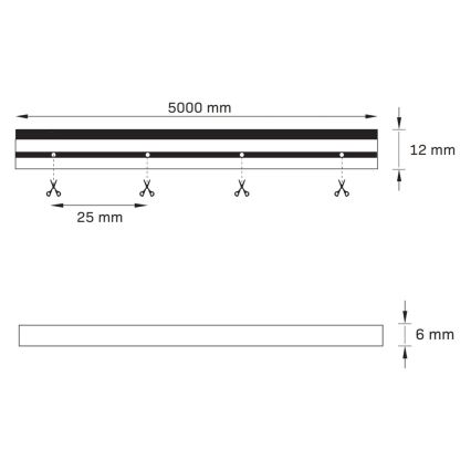 Groene LED Strip NEON 5 m LED/23W/12V IP65