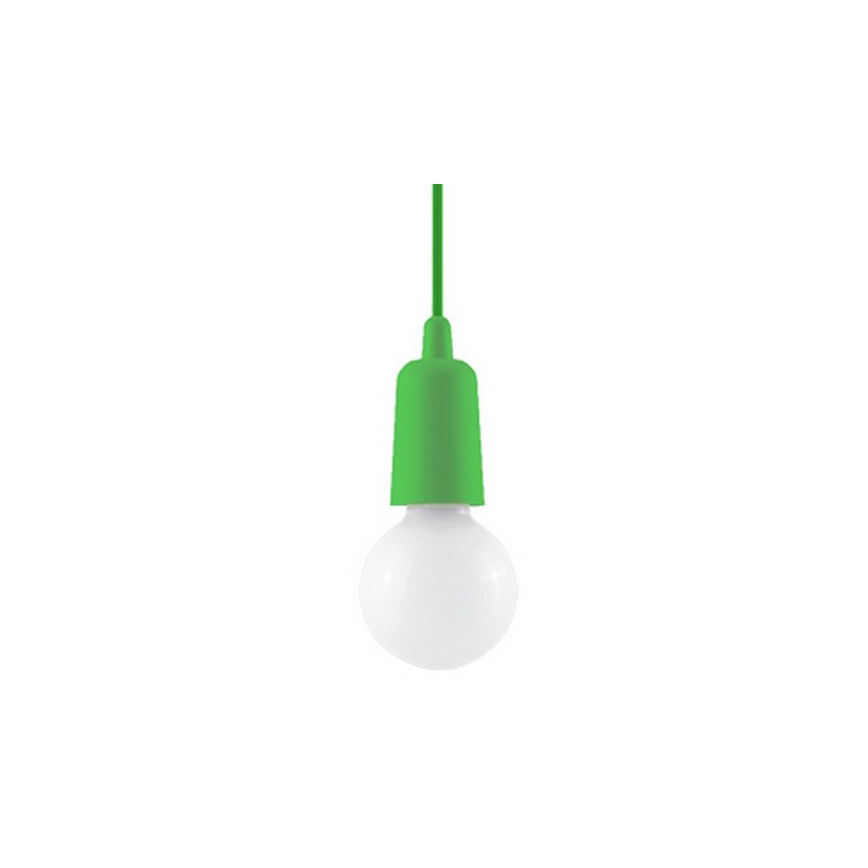 Groenen lamp aan koord DIEGO 1xE27 / 60W / 230V