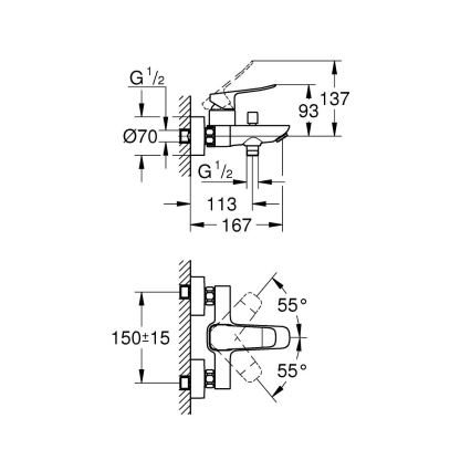 GROHE 1018722430 - DICE badmengkraan zwart