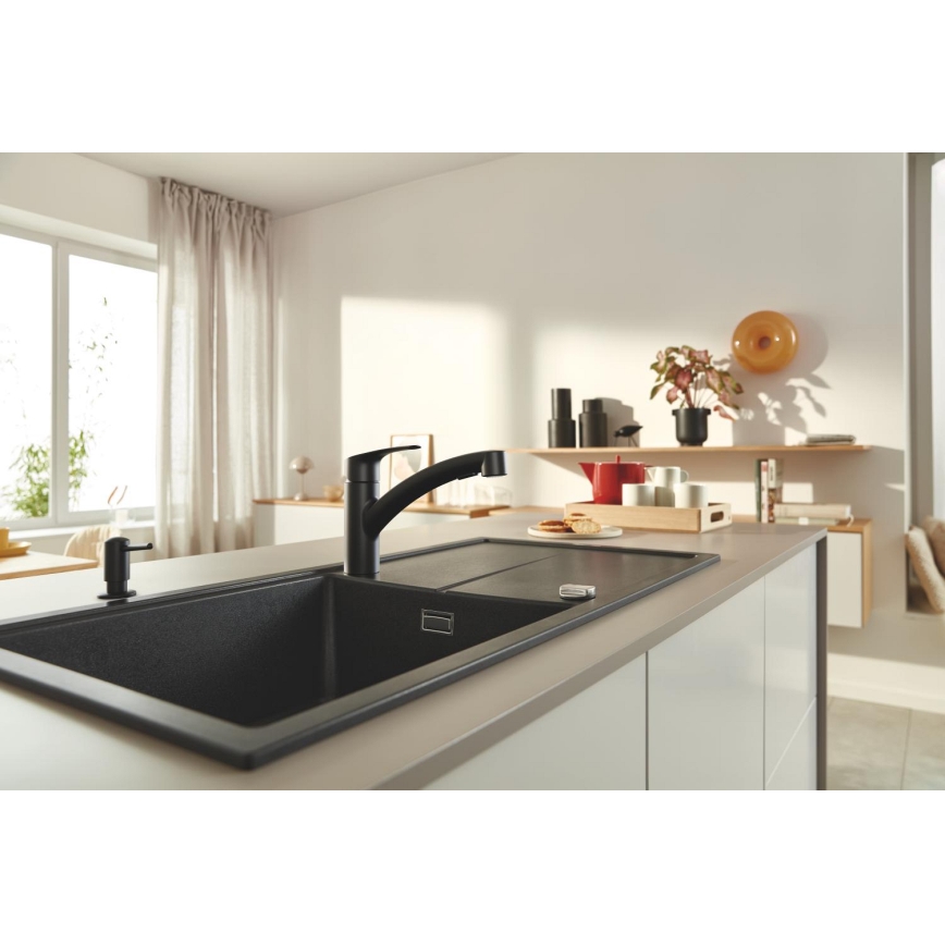 GROHE 1021652430 - Distributeur de savon liquide CONTEMPORARY 500 ml noir