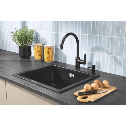 GROHE 1021652430 - Distributeur de savon liquide CONTEMPORARY 500 ml noir