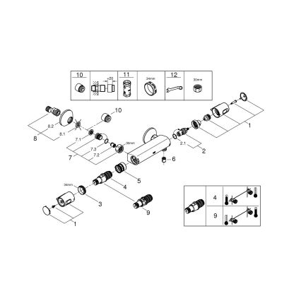 GROHE 1022172432 - Thermostatische douchekraan PRECISION TREND zwart