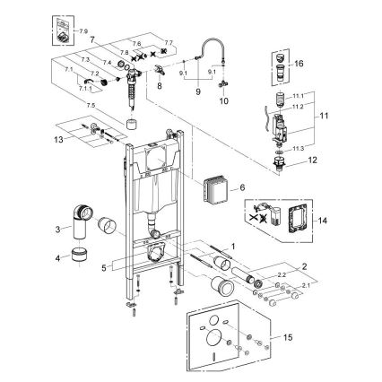 GROHE 103843SH00 - Ensemble 5-en-1 SOLIDO COMPACT 1,13 m, en céramique, finition blanche
