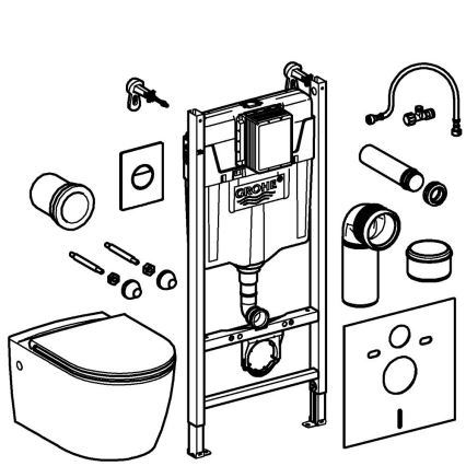 GROHE 103843SH00 - SOLIDO COMPACT 5-in-1 set, 1,13 m, keramiek/wit