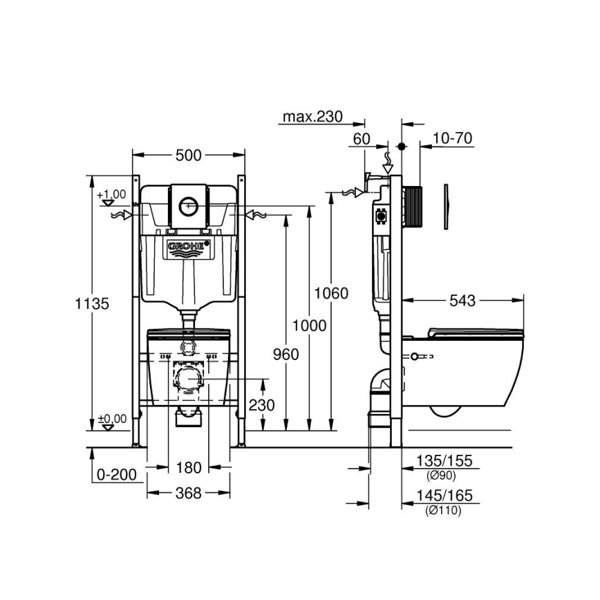 GROHE 103843SH00 - SOLIDO COMPACT 5-in-1 set, 1,13 m, keramiek/wit