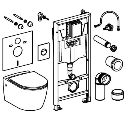 GROHE 103846SH00 - SOLIDO 5-in-1 set 1,13 m keramiek/wit