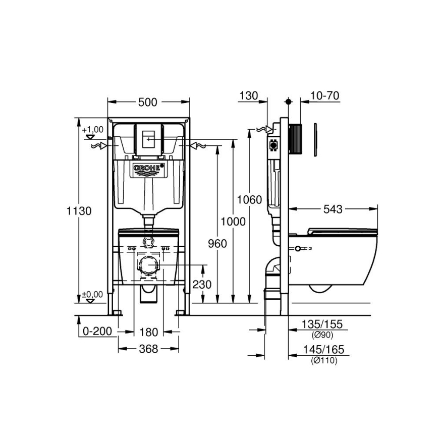 GROHE 103847SH00 - SOLIDO 5-in-1 set 1,13 m duurzaam wit