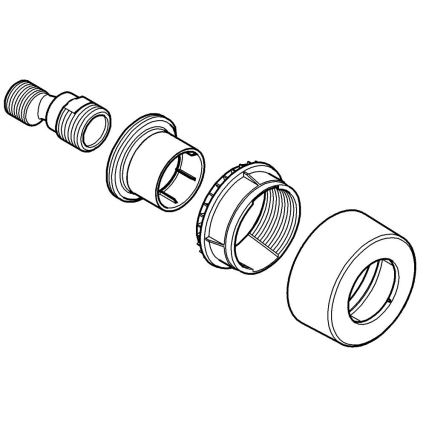 GROHE 12693000 - Raccord en S 12” × 34” chromé brillant