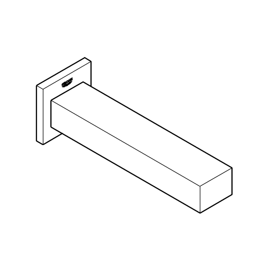 GROHE 13303000 - Badafvoer EUROCUBE 170 mm glanzend chroom