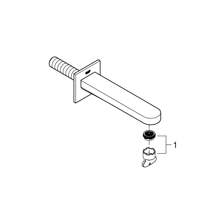 GROHE 13404003 - Badafvoer PLUS 168 mm glanzend chroom