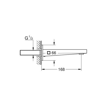 GROHE 13404003 - Bonde de baignoire PLUS 168 mm chrome brillant