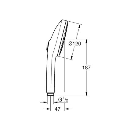 GROHE 134863GN00 - Handdouche VITALIO JOY+ 120 mm, goudkleurig
