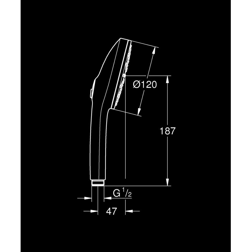 GROHE 1348642430 - Handdouche VITALIO JOY+ 120 mm zwart