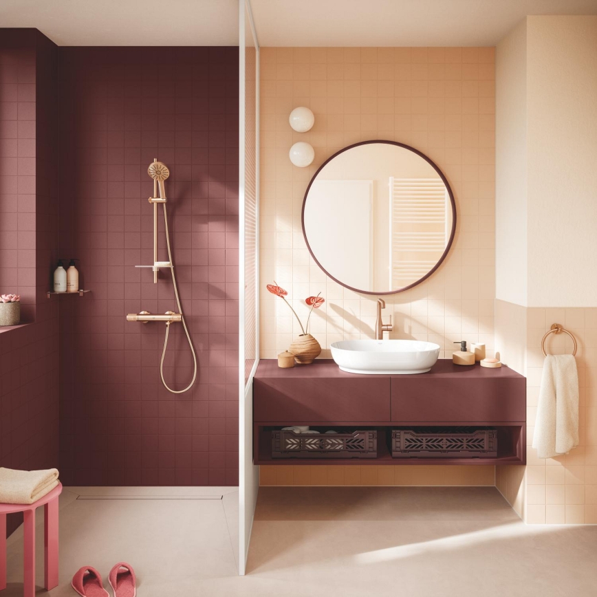 GROHE 134866DL00 - Doucheset VITALIO JOY+ 120 mm koperkleurig