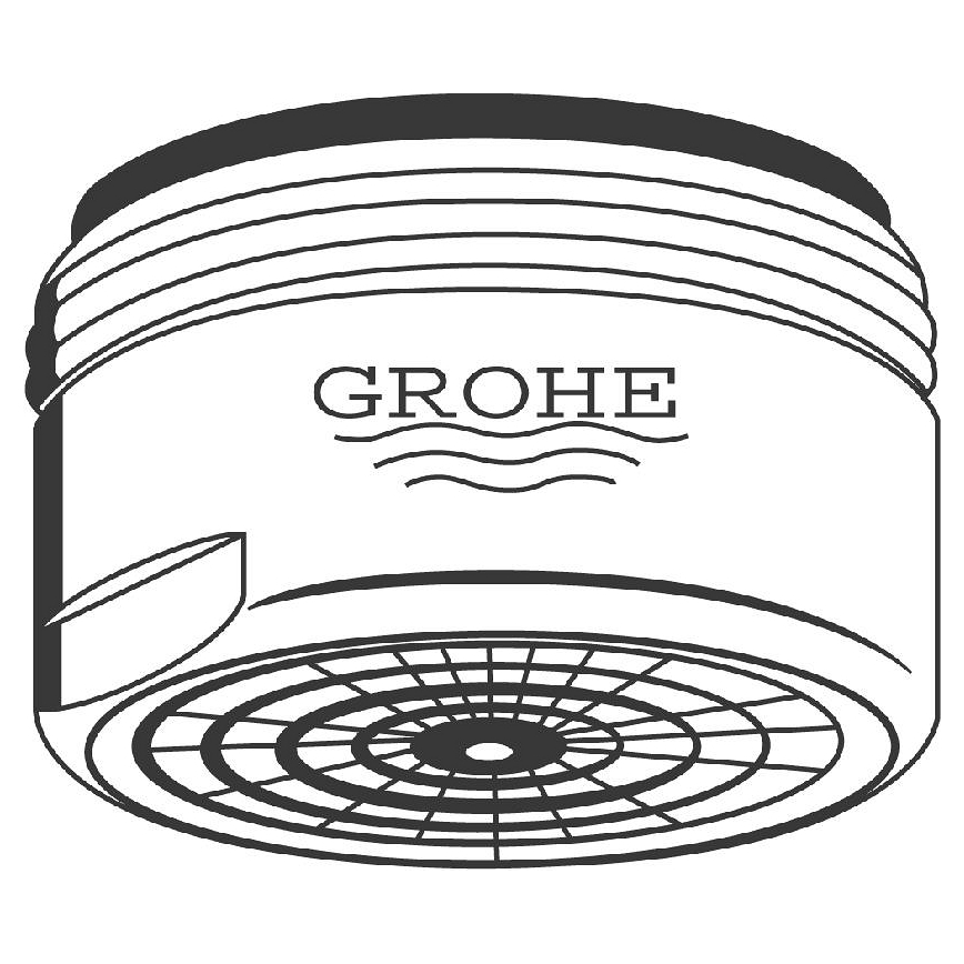 GROHE 13929000 - Beluchter M 24 × 1, hoogglans chroom