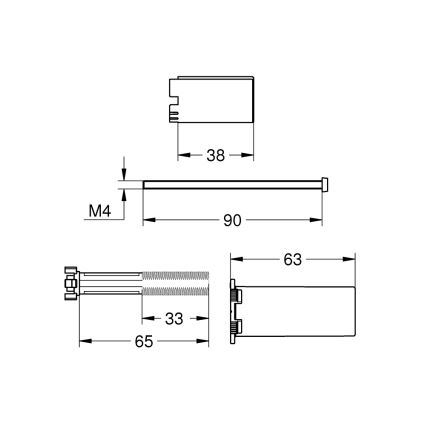 GROHE 14048000 - Kit de rallonge RAPIDO 1” StarLight