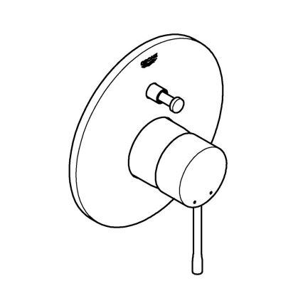 GROHE 19285001 - Mitigeur de baignoire encastré ESSENCE, chrome poli