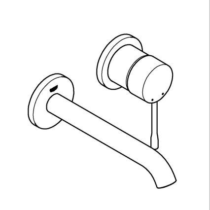 GROHE 19408DC1 - Mitigeur pour lavabo ESSENCE 183 mm en acier inoxydable