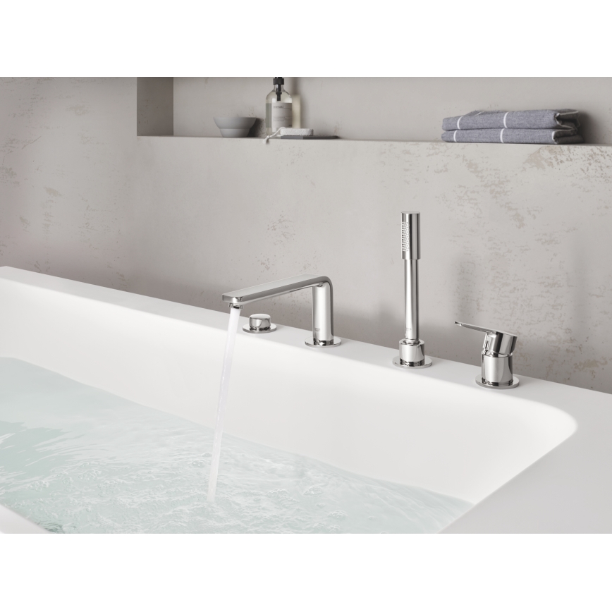 GROHE 19577001 - Ensemble baignoire 4 trous LINEARE chromé brillant