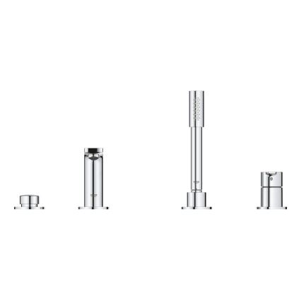 GROHE 19577001 - Ensemble baignoire 4 trous LINEARE chromé brillant