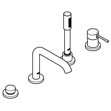GROHE 19578DL1 - ESSENCE viergats badcombinatie, brons