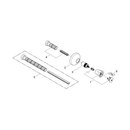 GROHE 19809001 - Ensemble de finition pour corps encastré COSTA L, chrome poli