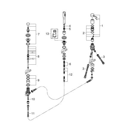 GROHE 19976001 - Ensemble mitigeur baignoire 3 trous ESSENCE chrome brillant