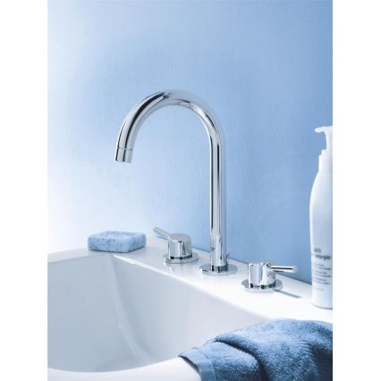 GROHE 20216001 - CONCETTO driegats wastafelmengkraan DN 15, maat L, chroom