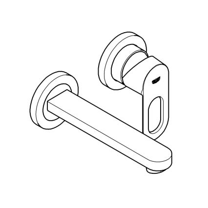 GROHE 20289000 - Mitigeur pour lavabo 2 trous BAULOOP 110 mm, chrome brillant