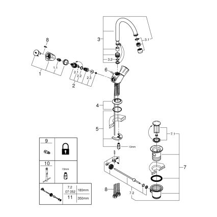 GROHE 21375001 - Wastafelmengkraan COSTA L glanzend chroom