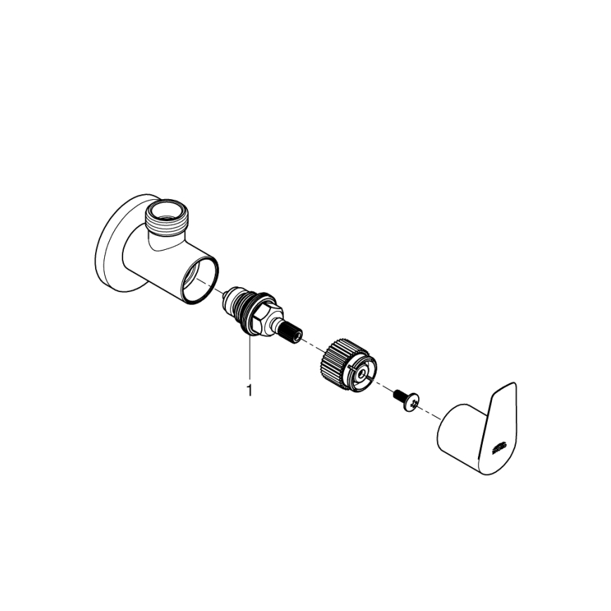 GROHE 22009001 - Hoekstopkraan DN 15 glanzend chroom