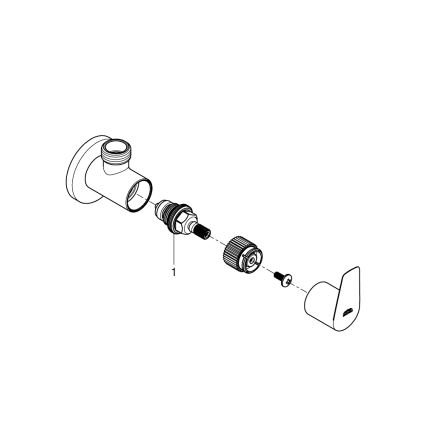 GROHE 22009001 - Robinet d'arrêt d'angle DN 15 chromé brillant