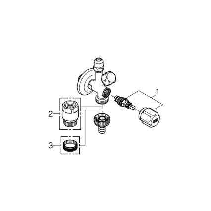 GROHE 22035000 - Combi-hoekafsluiter UNIVERSAL DN 15, glanzend chroom