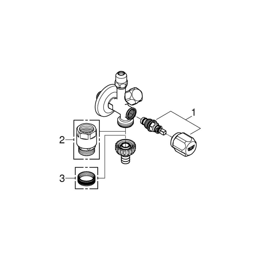 GROHE 22036000 - Combi-hoekstopkraan ORIGINAL WAS® DN 15 glanzend chroom