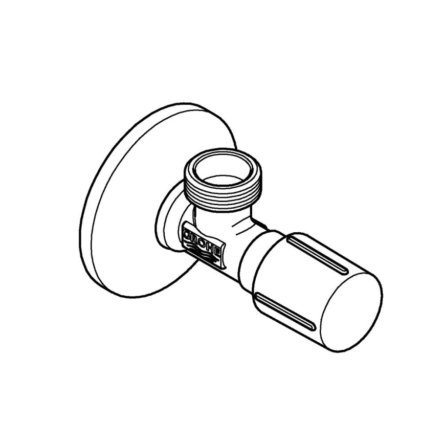 GROHE 22043000 - Robinet d'arrêt coudé UNIVERSAL DN 15, chromé brillant