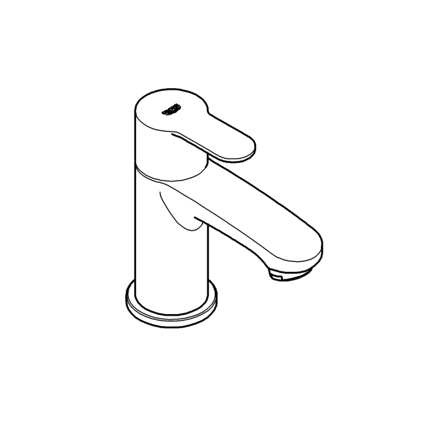 GROHE 23039002 - Mitigeur monocommande EUROSTYLE COSMOPOLITAN taille XS chromé