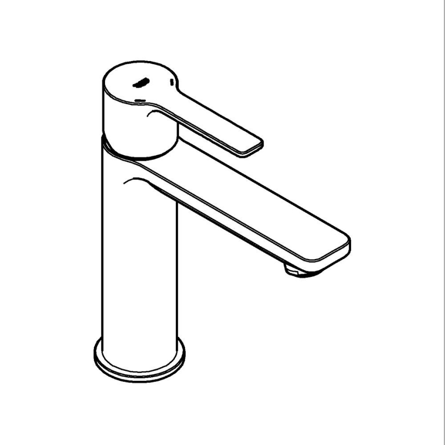 GROHE 23106AL1 - Mitigeur pour lavabo LINEARE taille S, finition graphite