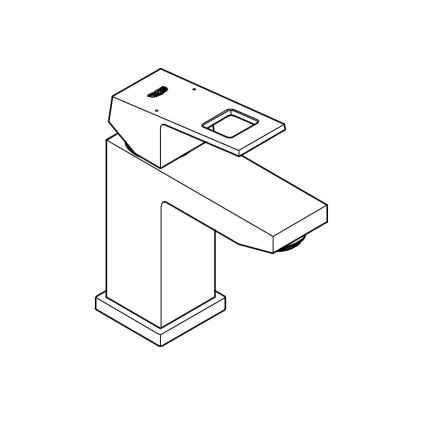 GROHE 2313200E - Wastafelkraan EUROCUBE maat S, glanzend chroom